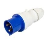 Industrial electrical plug with four prongs