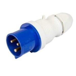 Industrial electrical plug with four prongs