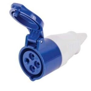 Blue electrical connector with protective cap