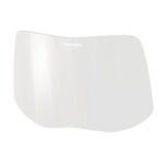 Clear visor for enhanced visibility and protection.