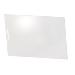 Transparent sheet with Speedglas branding