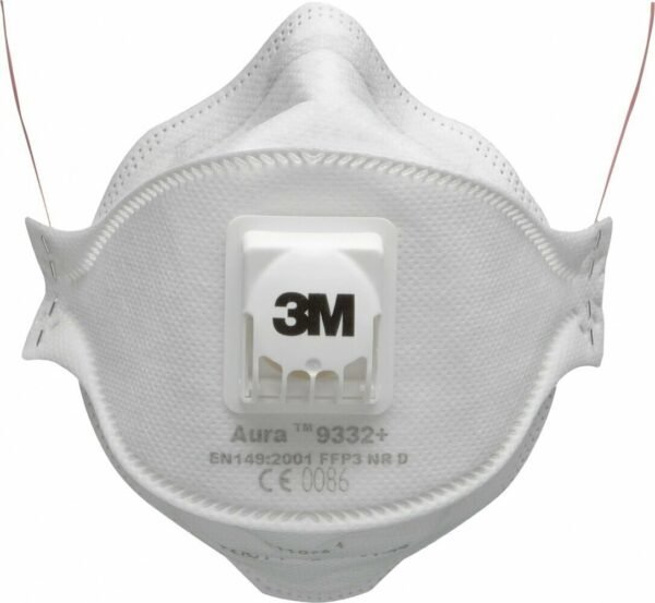 3M Aura respirator mask for respiratory protection.