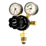 Pressure regulator with dual gauges for argon gas