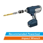 Illustration of a recommended impact wrench tool