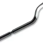 Metal lever tool with a curved end