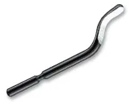 Metal lever tool with a curved end