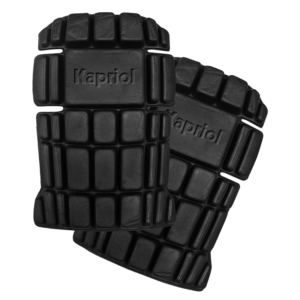 Black knee pads for protection and comfort.