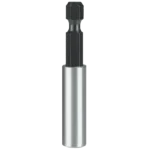 Metal tool with hexagonal tip for driving screws.