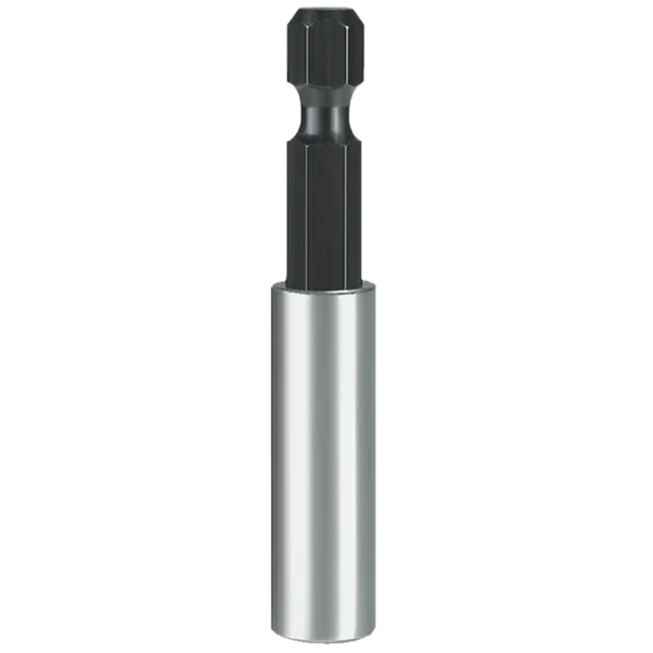 Metal tool with hexagonal tip for driving screws.