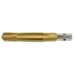 Golden tapping tool with hex shank.