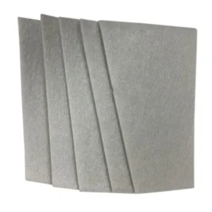 Stack of five gray felt sheets
