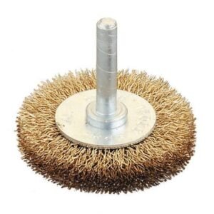 Metal wire brush attachment for power tools.