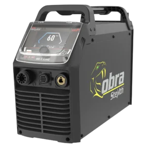 CNC welding machine with digital display and controls.