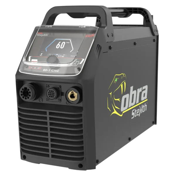 CNC welding machine with digital display and controls.