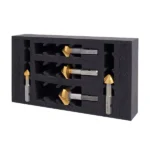 Set of precision cutting tools in protective foam