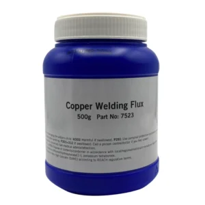 Container of copper welding flux, 500g size.