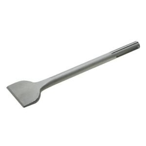 Metal chisel with a flat, sharp edge