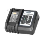 Compact HMT battery charger with LED indicators.