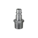 Metal hose fitting with threaded end