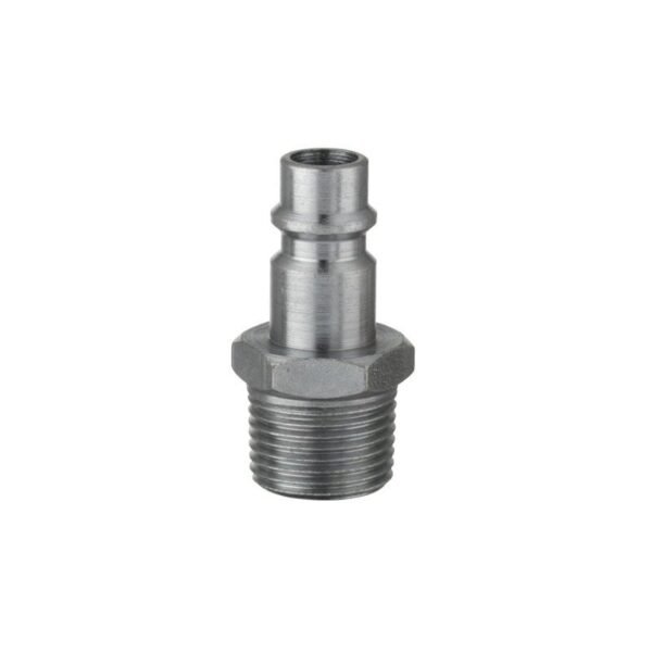 Metal hose fitting with threaded end