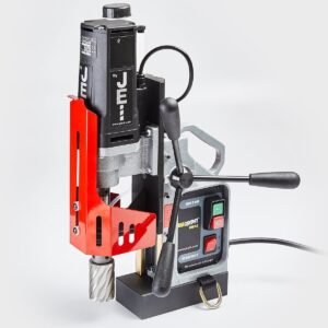 Magnetic drill press with control panel