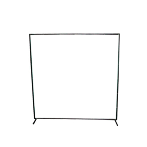 Black backdrop frame for photography use.
