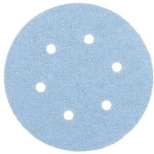 Blue sanding disc with holes