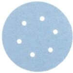 Blue sanding disc with holes