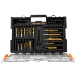 Versadrive toolkit with drill bits and accessories.