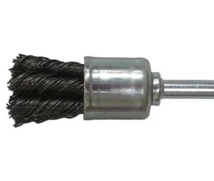 Metal brush attachment for cleaning surfaces.
