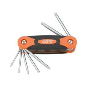 Multi-tool with hex wrenches for versatile use.