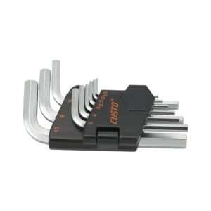 Set of hex keys in a storage holder.