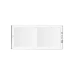 Flat white object with smooth surface