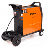 JASIC welding machine with wheels and power cord.