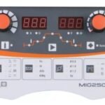 Control panel of MIG250P welding machine.