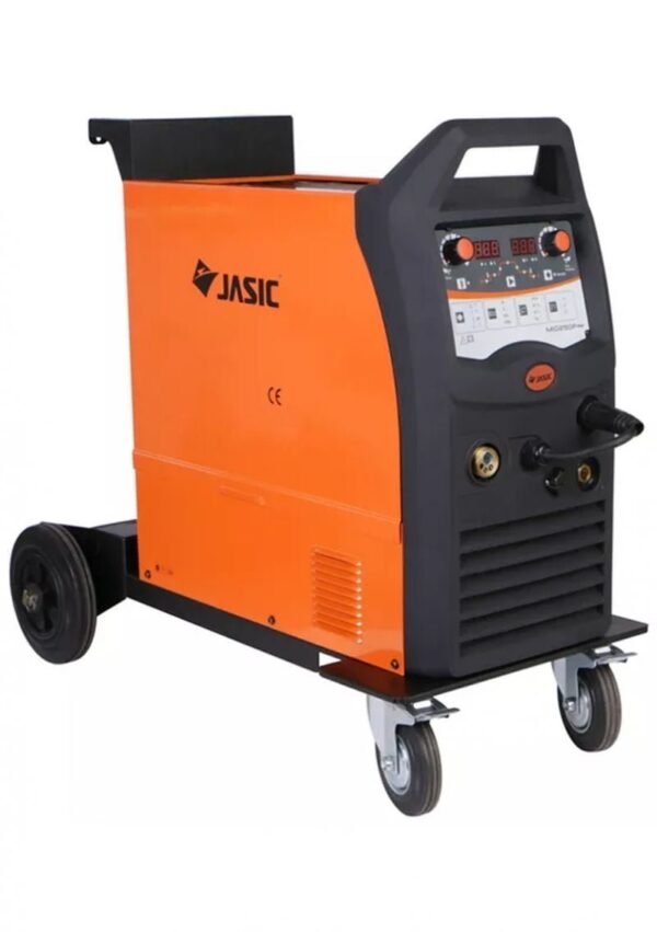 Portable JASIC welding machine with wheels.