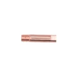 Copper threaded component with a flat end