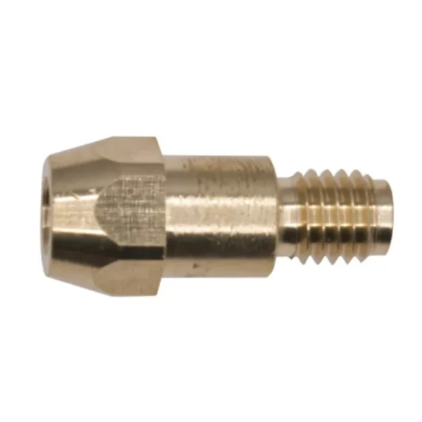 Brass fitting with threaded connection.