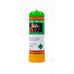 Green gas cylinder for food-grade CO2/N2 mix