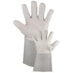 Pair of protective gloves in adult and child sizes.