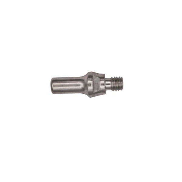 Metal component with threaded end for assembly.