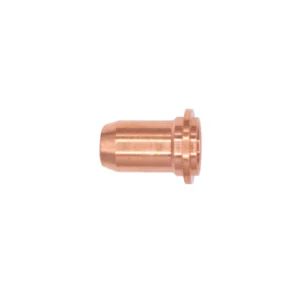 Copper welding nozzle on a white background