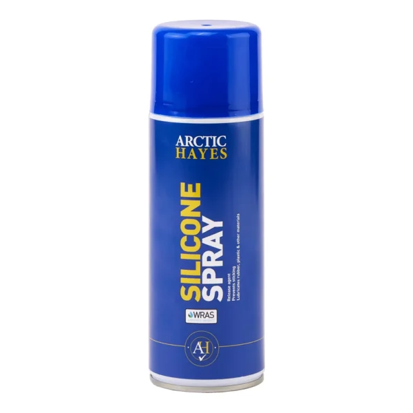 Blue can of Arctic Hayes silicone spray.