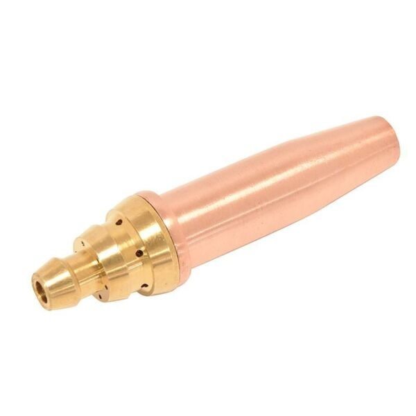 Metal welding torch tip with brass fittings
