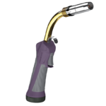 Gas torch with ergonomic handle and nozzle