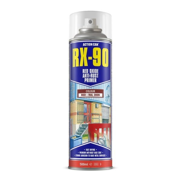 Red oxide anti-rust primer spray can