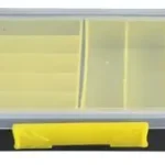 Clear storage box with multiple compartments
