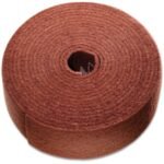 Rolled brown felt fabric for crafting projects.