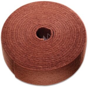 Rolled brown felt fabric for crafting projects.