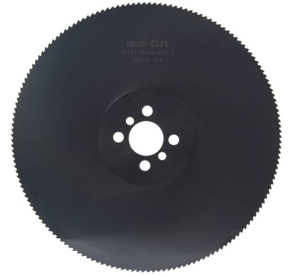 Circular saw blade with multiple teeth design.